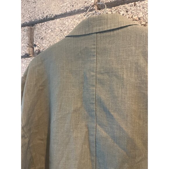 Dolan Olive Green Double-Breasted Blazer With Button Cuff Details & Notched Lape - Picture 10 of 11